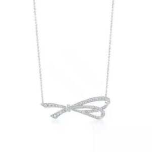 Tiffany Bow Necklace Chic Diamonds Pendant Girls Gifts D.C. Top Seller 35235647