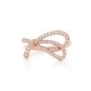 Tiffany Bow Ring Rose Gold & Silver Newest Design Diamonds Birthday Gift GRP08657/GRP08656 - Image 4