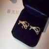 Tiffany Bow Ring Rose Gold & Silver Newest Design Diamonds Birthday Gift GRP08657/GRP08656 - Image 5