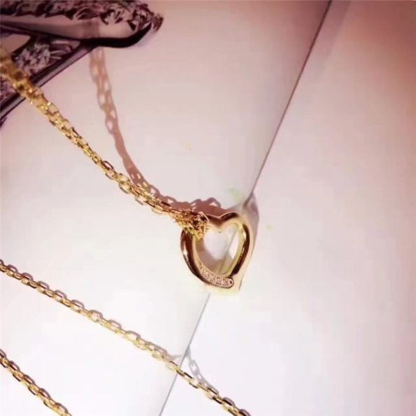 Tiffany Elsa Peretti Open Heart Pendant Studded Crystals Necklace Fashion Style USA Wholesale Women 11624294/30171179 - Image 5
