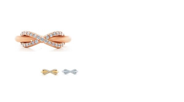 Tiffany Infinity Ring Rose Gold Modern Design New Arrival Jewelry USA GRP08689/GRP08690/GRP08688