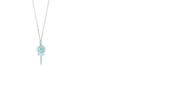Tiffany Lollipop Charm Chain Necklace Sterling Silver Girls Gifts Jewelry GRP06189