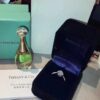 Tiffany Ring Round Diamond Dupe Narrow Design Timeless Jewelry Women Engegement Gift - Image 5