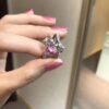 Tiffany Ring Round Diamond Dupe Narrow Design Timeless Jewelry Women Engegement Gift - Image 6