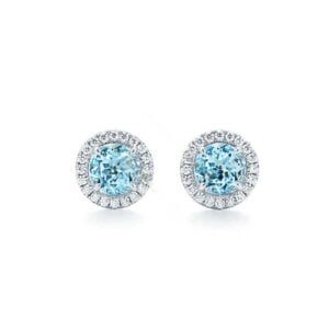 Tiffany Soleste Earrings Dupe Aquamarines Diamonds Newest Design Fashion Girls Jewelry GRP09515