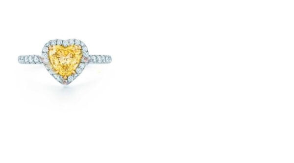 Tiffany Soleste Heart-shaped Ring Yellow/White Crystals Gorgeous Jewelry Lady Gift On Sale 28681178