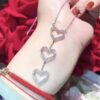 Tiffany Three Interlocking Hearts Pendant Necklace Women Jewelry For Sale Valentine Gift - Image 2