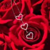Tiffany Three Interlocking Hearts Pendant Necklace Women Jewelry For Sale Valentine Gift - Image 4
