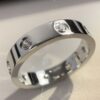 Top Sale Cartier Love Ring 18K White Gold Ring With 8 Diamonds B4050600 Online