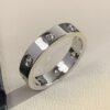 Top Sale Cartier Love Ring 18K White Gold Ring With 8 Diamonds B4050600 Online - Image 6