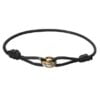 Unique Style Cartier Trinity Black Rope Bracelet White Gold/Yellow God/Rose Gold B6016700 Fake - Image 2