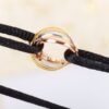 Unique Style Cartier Trinity Black Rope Bracelet White Gold/Yellow God/Rose Gold B6016700 Fake - Image 7