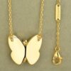 Van Cleef & Arpels Flying Butterfly Pendant Necklace Yellow Gold With Black Onyx Diamonds - Image 3