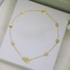 Van Cleef Arpels Frivole Necklace 9 Flowers with Diamonds Yellow Gold/White Gold/Rose Gold - Image 5