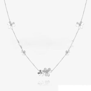 Van Cleef Arpels Frivole Necklace White Gold With 9 Round Diamonds