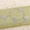 Van Cleef Arpels Magic Alhambra Bracelet 5 Motifs White Gold with Diamonds - Image 4