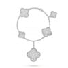 Van Cleef Arpels Magic Alhambra Bracelet 5 Motifs White Gold with Diamonds