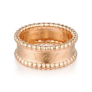 Van Cleef Arpels Perlee Signature Ring in Pink Gold