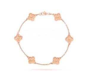 Van Cleef Arpels Sweet Alhambra Bracelet 6 Motifs Rose Gold