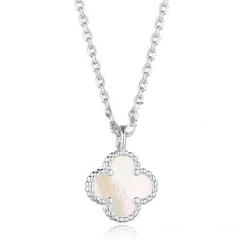 Van Cleef & Arpels Sweet Alhambra Pendant White Gold With White Mother Of Pearl 9mm - Image 2