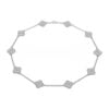 Van Cleef & Arpels Vintage Alhambra Necklace White Gold 10 Motifs - Image 6