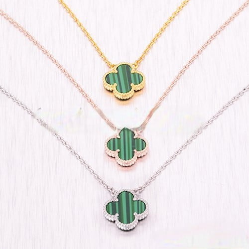Van Cleef & Arpels Vintage Alhambra Pendant Yellow Gold With Malachite Mother Of Pearl 15mm - Image 5