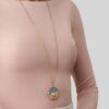 Van Cleef Arpels Zodiaque Long Necklace Cancri (Cancer) Rose Gold Quartz - Image 6