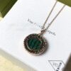 Van Cleef Arpels Zodiaque Long Necklace Virginis (Virgo) Rose Gold Malachite - Image 4