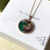 Van Cleef Arpels Zodiaque Long Necklace Virginis (Virgo) Rose Gold Malachite - Image 3