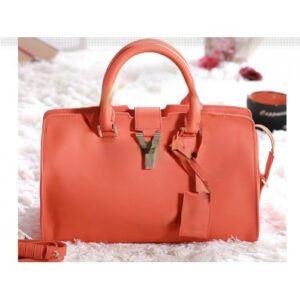 Yves Saint Laurent Cabas Chyc Original Leather Tote Orange