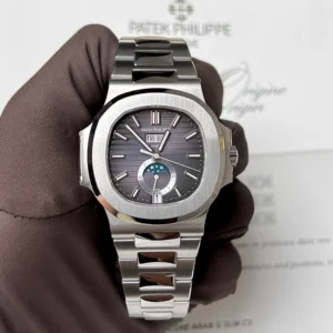 Nautilus Annual Calendar Moonphase 5726 V9F SS Black Dial 324S