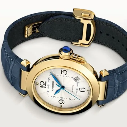 Cartier Pasha de Cartier Men Automatic Silver Alligator Watch WGPA0007 - Image 5