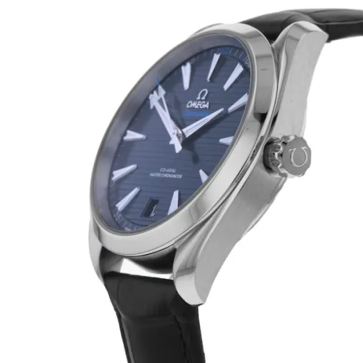 Omega Seamaster Aqua Terra Men Automatic Blue Leather Watch O22013412103001 - Image 2