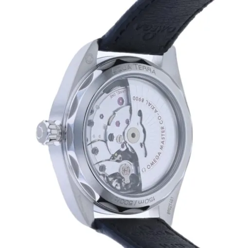 Omega Seamaster Aqua Terra Men Automatic Blue Leather Watch O22013412103001 - Image 4