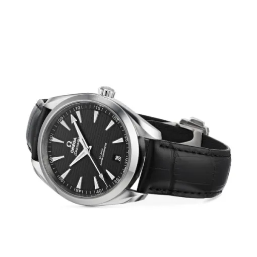 Omega Seamaster Aqua Terra Men Automatic Black Leather Watch O22013412101001 - Image 2