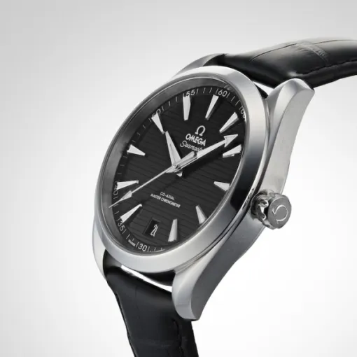Omega Seamaster Aqua Terra Men Automatic Black Leather Watch O22013412101001 - Image 5