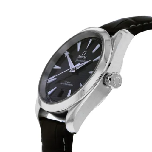 Omega Seamaster Aqua Terra Men Automatic Black Leather Watch O22013382001001 - Image 2