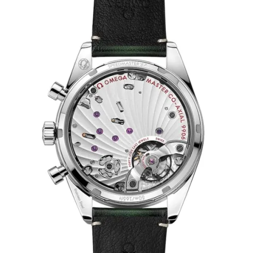 Omega Speedmaster Men Automatic Green Leather Watch O33212415110001 - Image 2