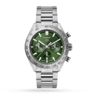 TAG Heuer Carrera Men Automatic Green Stainless Steel Watch CBN2A10.BA0643
