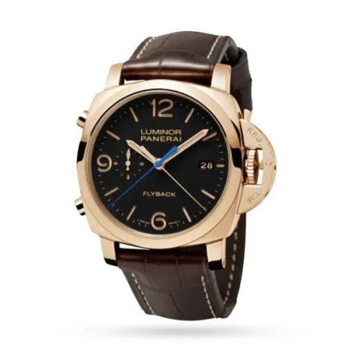 Panerai Luminor Men Automatic Brown Alligator Watch PAM00525 - Image 3