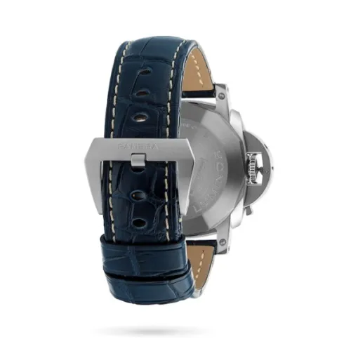 Panerai Luminor Men Automatic Blue Alligator Watch PAM01313 - Image 3
