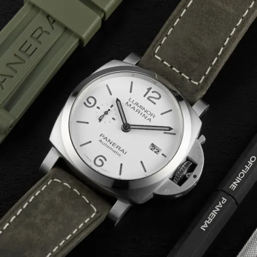 Panerai Luminor Men Automatic White Calf Watch PAM01314 - Image 6