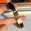 Hermes Fake Bracelet, Clic H bracelet Dupe, Black Enamel, Three Color - Image 10
