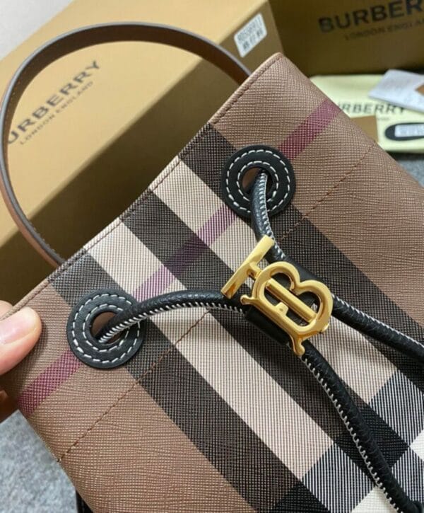 Burberry Small TB Bucket Bag Coffee - Image 2