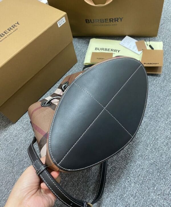 Burberry Small TB Bucket Bag Coffee - Image 8