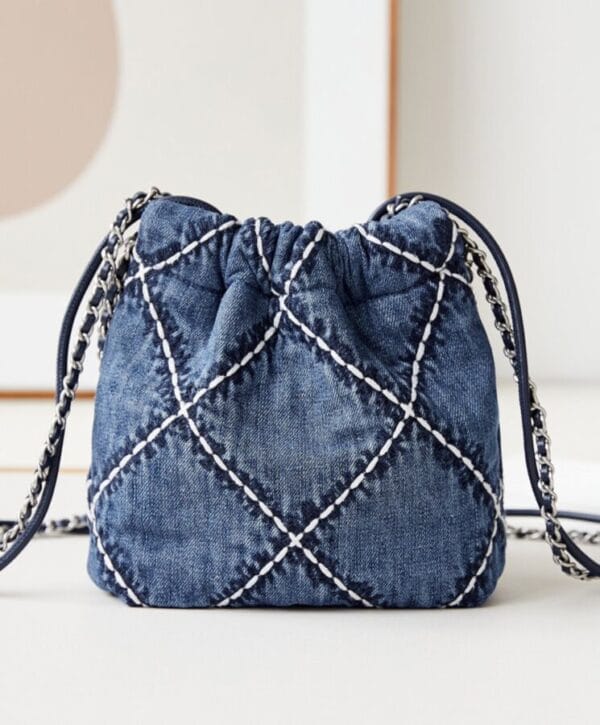 Chanel 22 Mini Handbag AS3980 Blue - Image 2