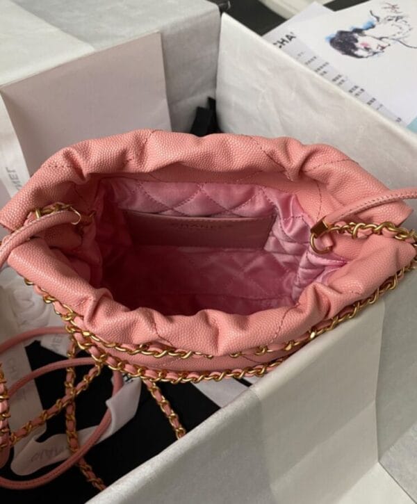 Chanel 22 Mini Handbag AS3980 Pink - Image 8