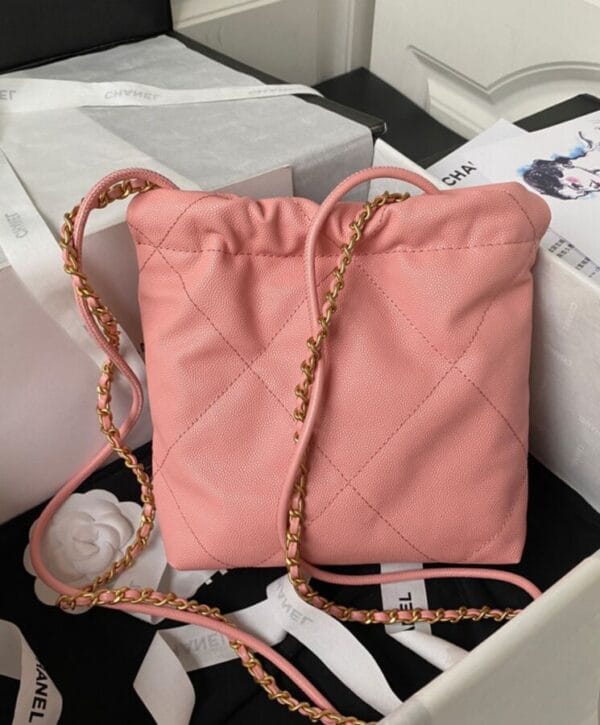 Chanel 22 Mini Handbag AS3980 Pink - Image 5