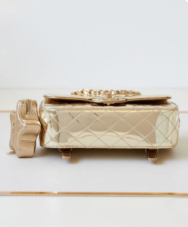 Chanel Backpack & Star Coin Purse AS4649 Golden - Image 4