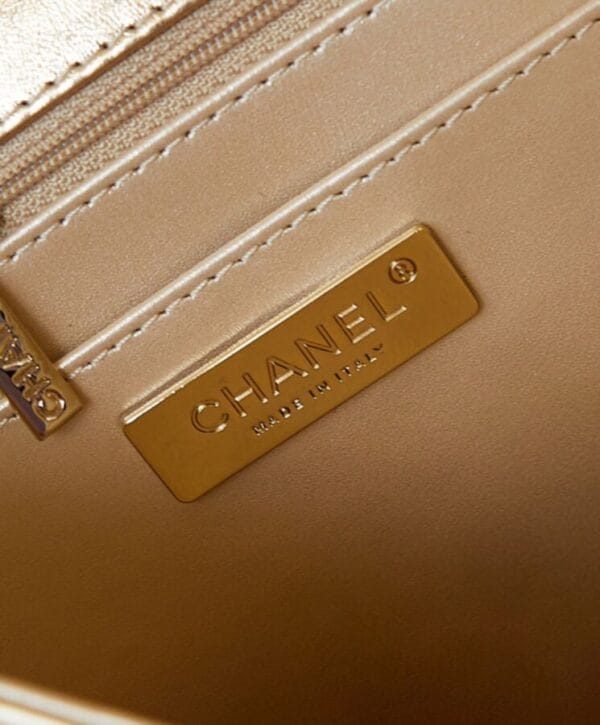 Chanel Backpack & Star Coin Purse AS4649 Golden - Image 9
